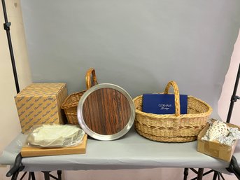 Misc Lot Of Baskets And Other Items