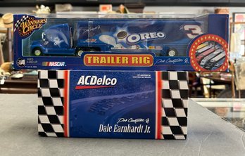 Winners Circle Trailer Rig Oreo Blue Truck & Ac Delco Dale Earnhardt Jr. 3 Monte Carlo Original Boxes. LP/A5