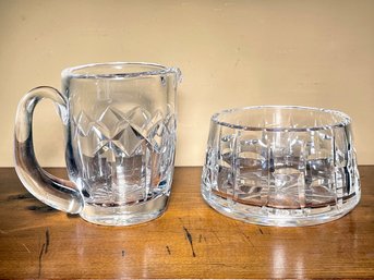 A Waterford Crystal Beer Mug And Nut Bowl
