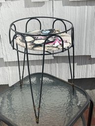 Plant Stand With Butterfly Plaque
