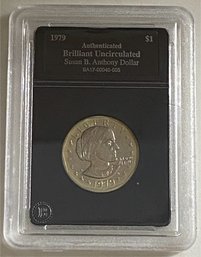 Authenticated Brilliant Uncirculated Susan B. Anthony Dollar 1979