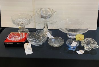 Glass Items Including Bowls And Compotes