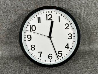 A Classic Black & White Wall Clock