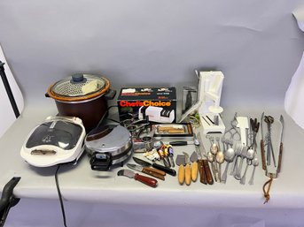 Lot Of Kitchen Utensils And Small Kitchen Appliances