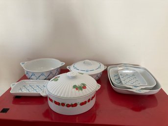 Group Of Serving Platters And Oven Ware