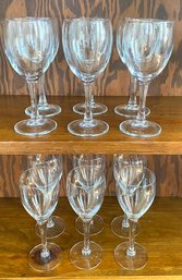 2 Sets Of Clear Stemware