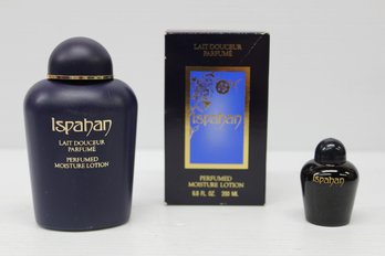 Two Vintage Bottles Of Ispahan Perfumed Moisture Lotion & Ispahan Perfume By Yves Rocher