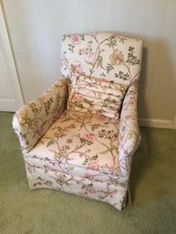 Cream Floral Dressing Chair