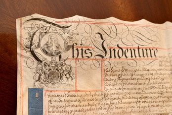 Authentic Original Indenture Dated June 13, 1749