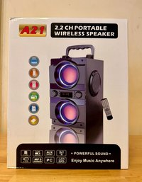 A21 2.2 Ch Portable Wireless Speaker New In Box