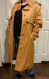 Perry Ellis Leather Trench Coat