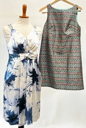 A Pair Of Cocktail Dresses, Vintage Custom, And Teri Jon/Ricky Freeman - Size 12