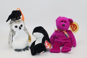 1996 Waves, 1999 Wiser, 1999 Millennium TY Beanie Babies