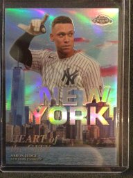 2022 Topps Chrome Heart Of The City Aaron Judge Insert Card - K