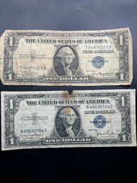 2 $1 Silver Certificates 1935-a, 1935-D