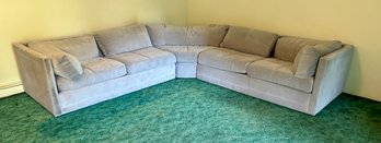 Upholstered Three Piece Sectional By International - Note Mark In Picture