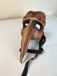Leather Venetian Zanni Parade Mask