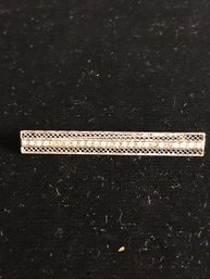 Beautiful Art Deco Sterling Silver Brooch - 2 5/8' Long