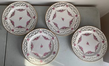 Four Max Rosler Porcelain Plates