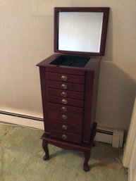 Large Jewelry Chest With Mirror