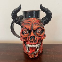 Frazier Pottery One Of A Kind Skull Mug - Great Details