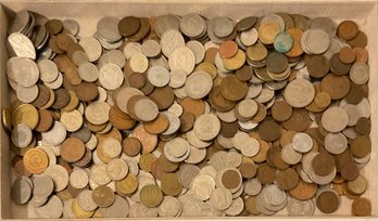 400 Foreign Coins, From All Over The World