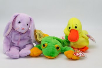 1993 Quackers, 1996 Floppity, 1997 Smoochy TY Beanie Babies