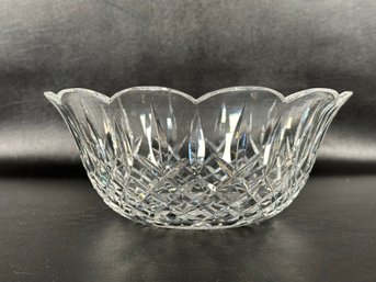 Vintage Waterford Crystal: A Delightful Bowl With A Scalloped Rim, Lismore Pattern