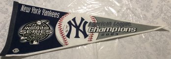 Eric Almonte Autographed New York Yankees World Series Pennant - K