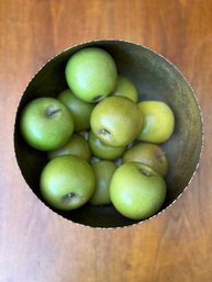 Gold Bowl With Apples - Home Decor