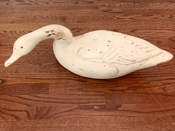 Life Size Carved And Paint Decorated Swan Sculpture/Decoy