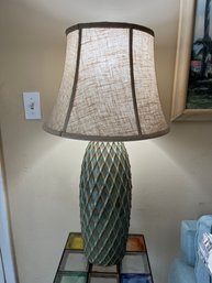 Large Seafoam Ceramic Table Lamp - 29.5H