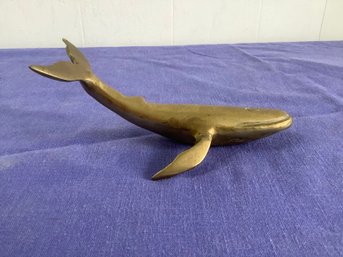 Brass Whale Sculpture