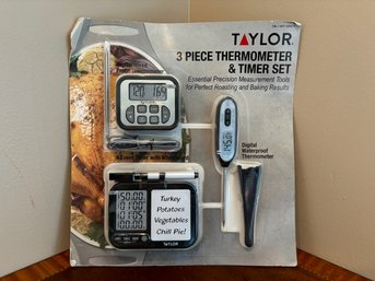 Three Piece Thermometer & Timer Set With White Board
