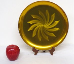 Mid-Century Olden Norway Anodized Aluminum Pinwheel Star Pattern Serving Plate