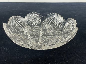 Clear Pressed Glass Large Bowl