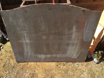 Large Antique Thick Beveled Tombstone Shaped Mirror 36' X 30'