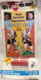 1988-89 Mario Lemieux/Paul Coffey Hockey Tips Booklet With Skate Sharpener New - K