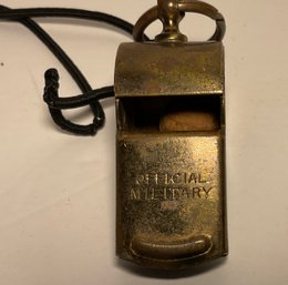 Antique, Vintage Brass Official Military Whistle