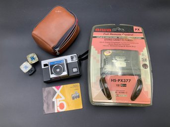 Vintage Kodak Camera And Aiwa 'Walkman'