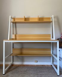 Metal Frame And Vinyl Wrapped Pressboard Desk