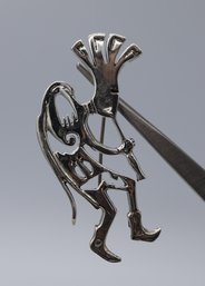 Awesome Sterling Silver Kokopelli Pin/ Brooch