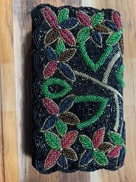 Vintage Floral Beaded Purse