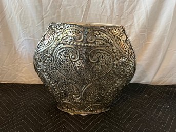 Large Decorative Metal Vase