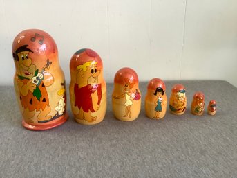 The Flinstones Hand Painted Nesting Dolls