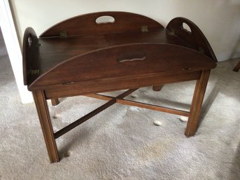 Coffee Table With Hinged Side Edges