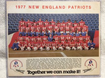 1977 New England Patriots Team Picture - K