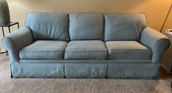 Raymour & Flanagan Lundie Light Blue Queen Sleeper Sofa - 86'