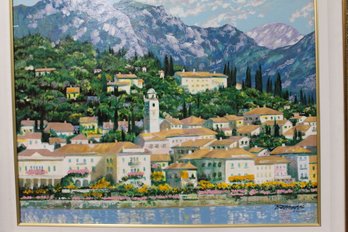 Howard Behrens Bellagio Hillside Hand Embellished Painting