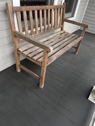 Rustic Teak Outdoor Bench